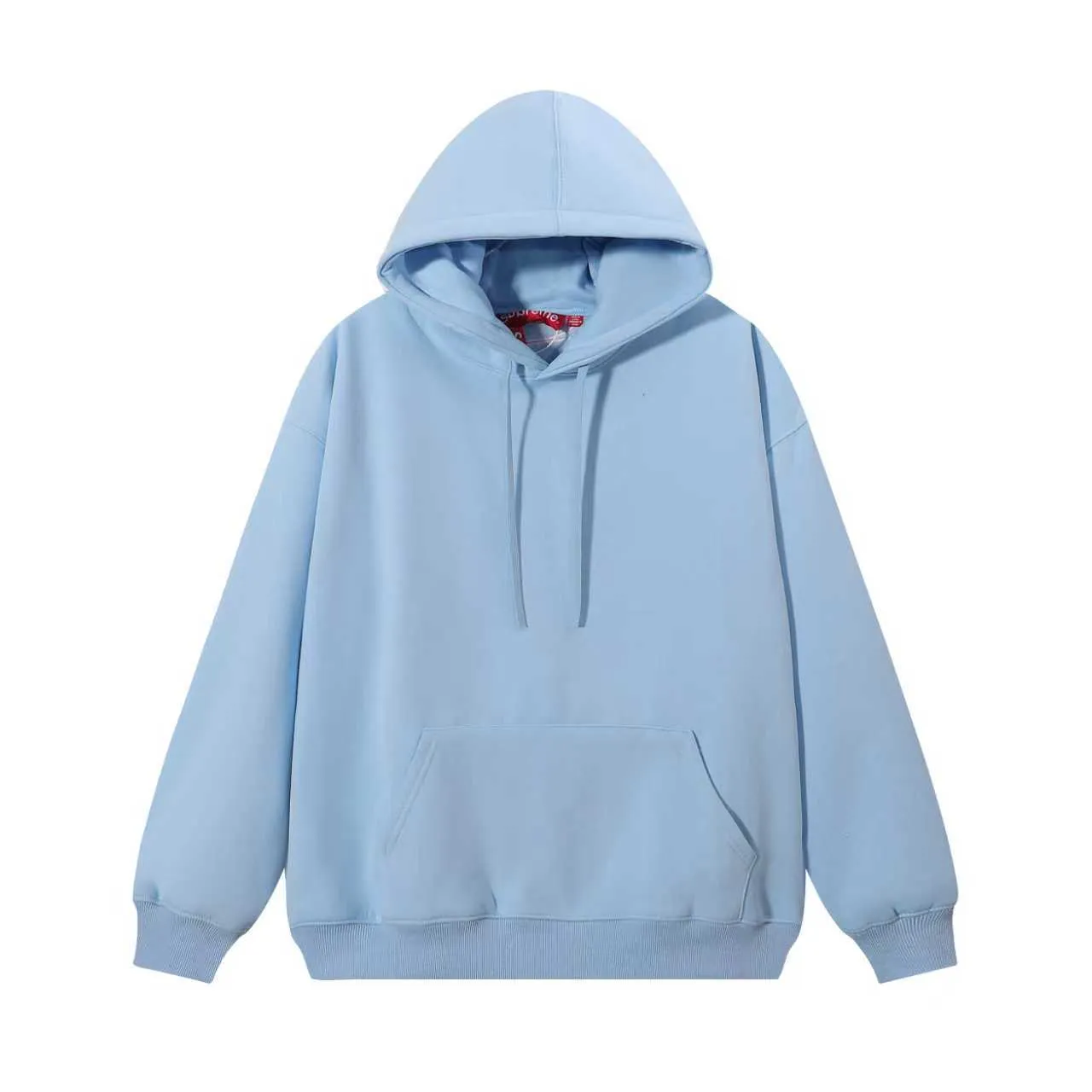 Supreme Box Logo Red Oversized Fit Fleece Construction Hoodie