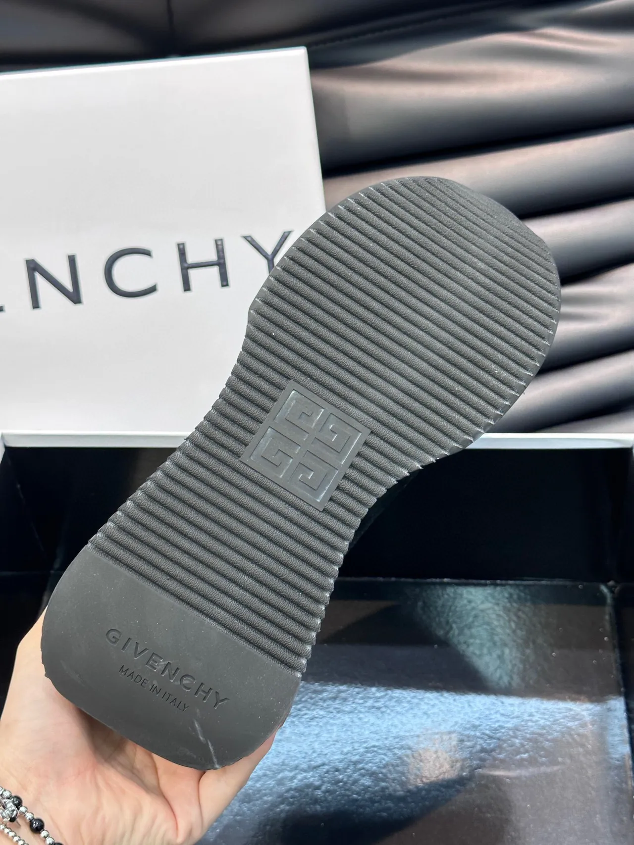 Givenchy Runner Black Red Platform Sole Mixed-Material Upper Chunky Sneakers