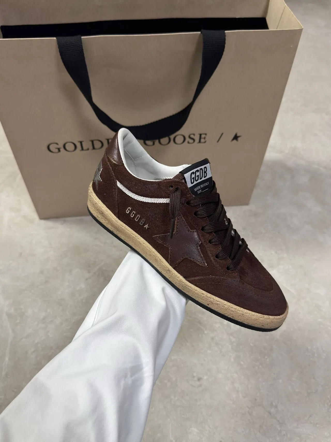 Golden Goose Ball Star Brown Suede Lifestyle Sneakers