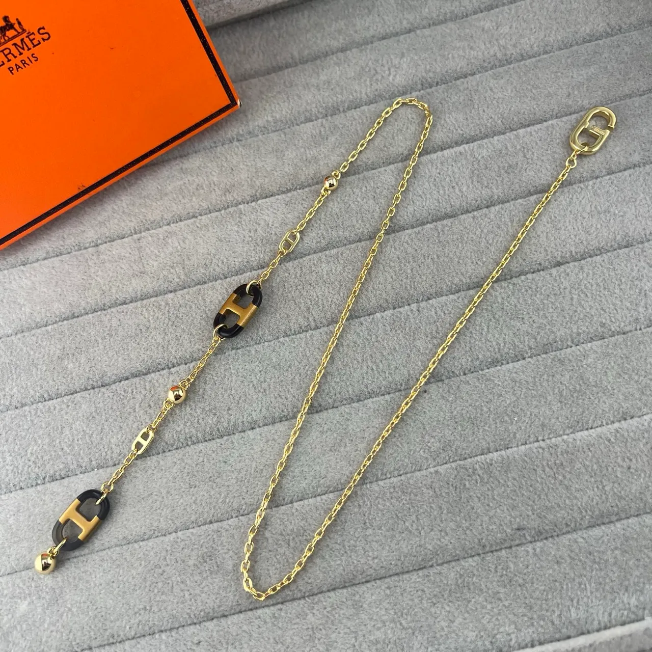 Hermès Chaîne d’Ancre Enamel H-Charms Chain Necklaces