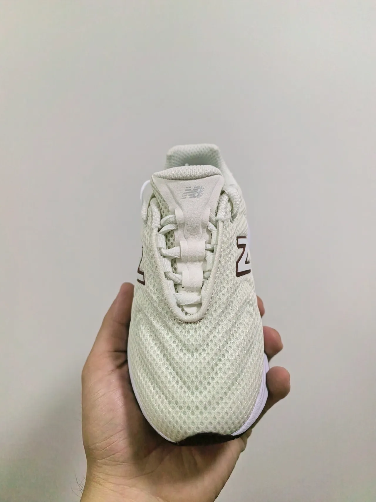 New Balance Beige Pink Mesh Upper Thick Air-Pod Midsole Chunky Sneakers