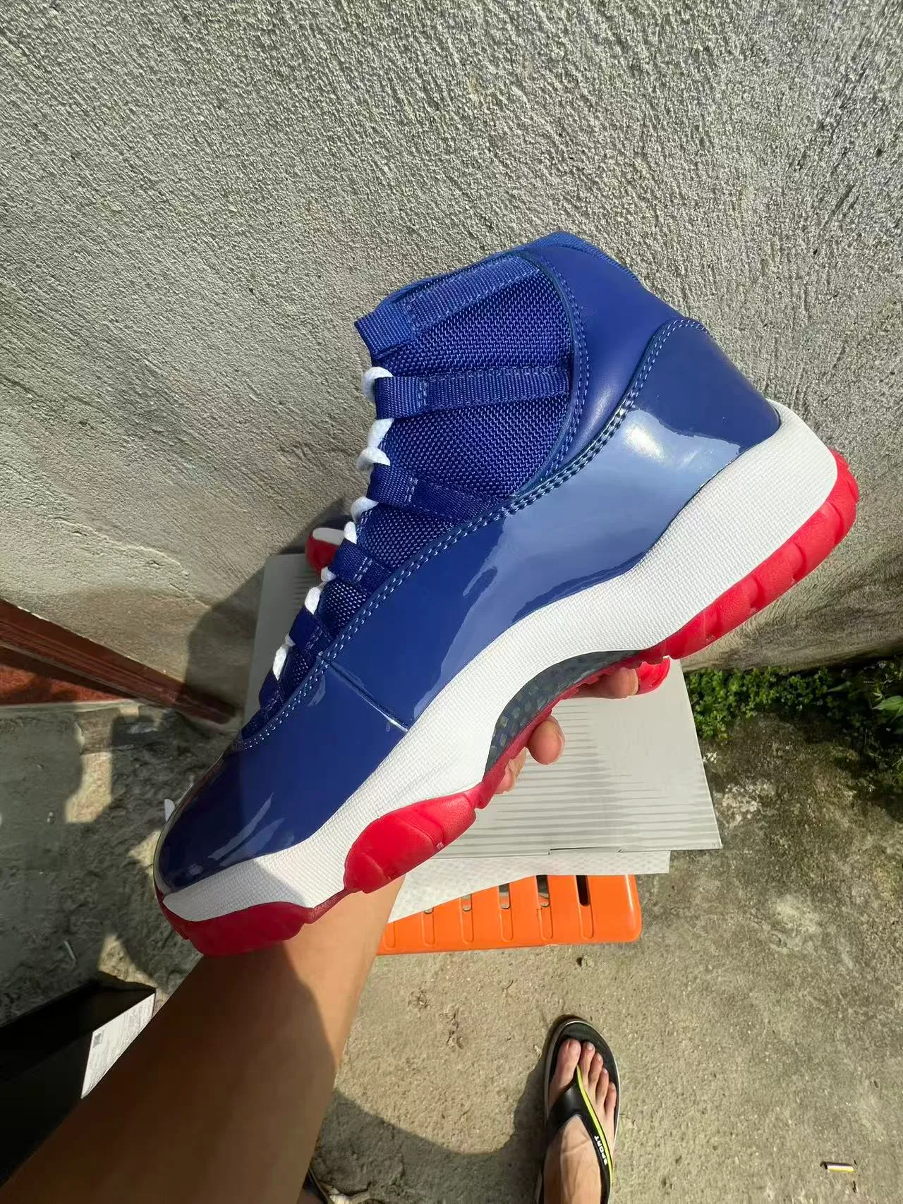 Air Jordan 11 Royal Blue White Red Basketball Shoes