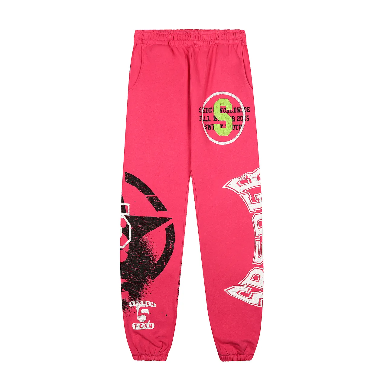Sp5der SP-55 Graphic Print Pink Tracksuit