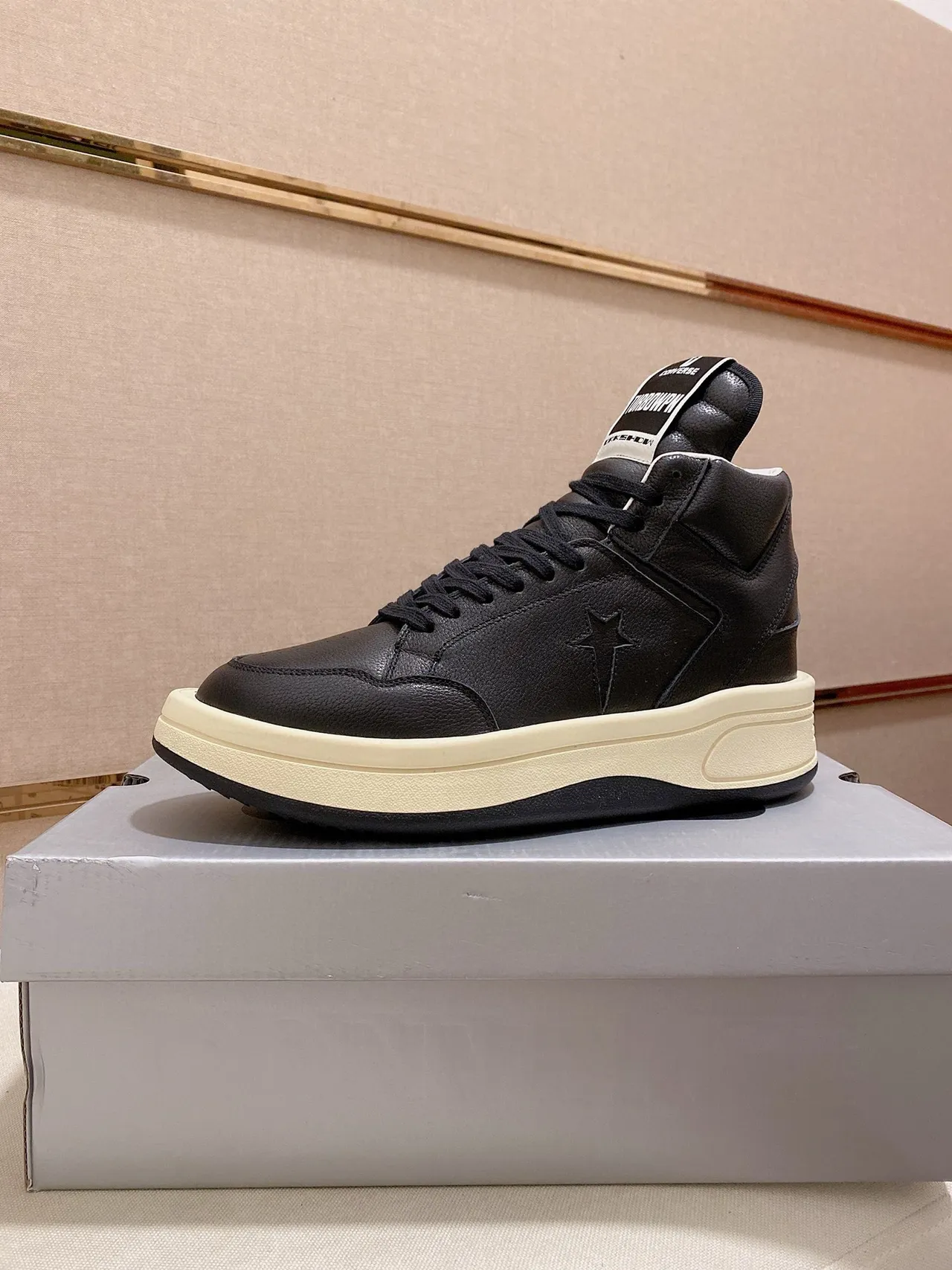 Converse Weapon High-Top Black and Cream Lifestyle Sneakers