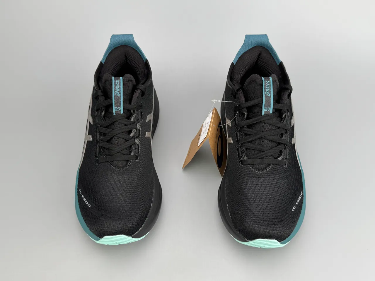 ASICS Gel-Nimbus 27 Black Teal Running Shoes