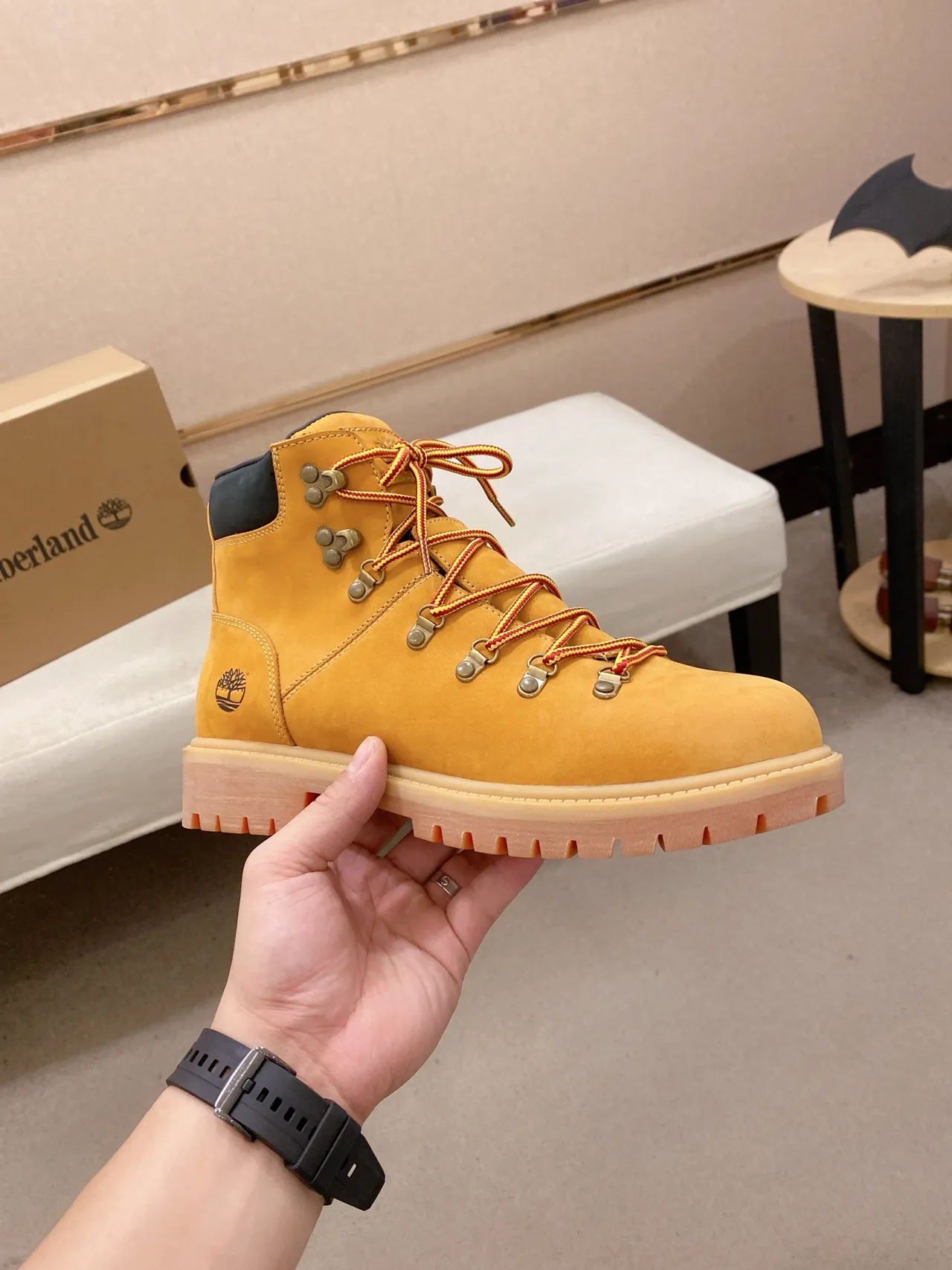 Timberland Premium 6-Inch Mustard Yellow Work Boot