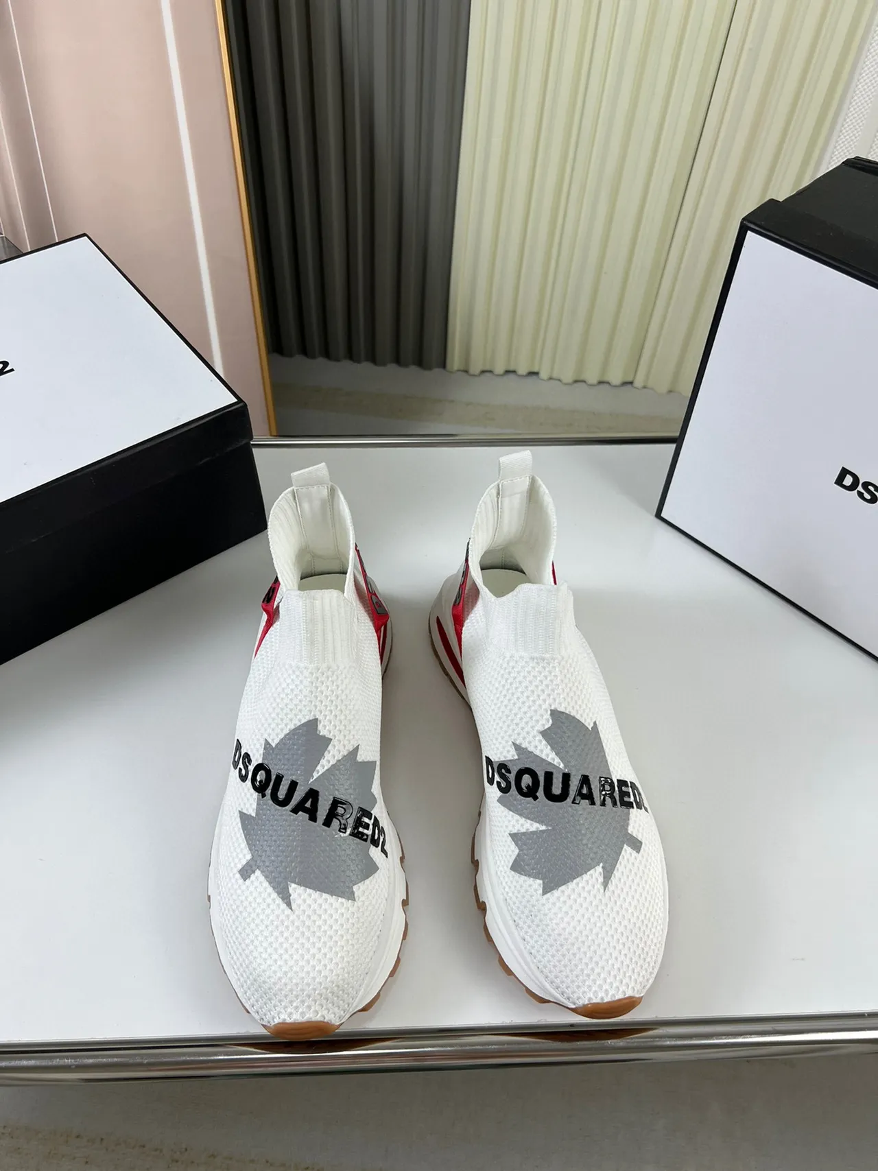 Dsquared2 ICON White Red Gum Lifestyle Sneakers