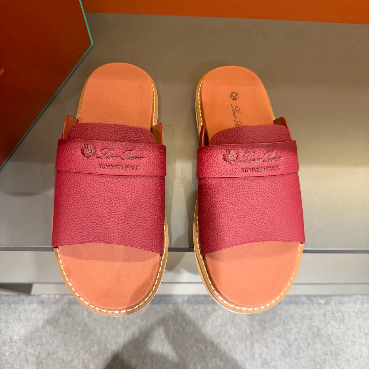 Loro Piana Summer Walk Leather Slipper