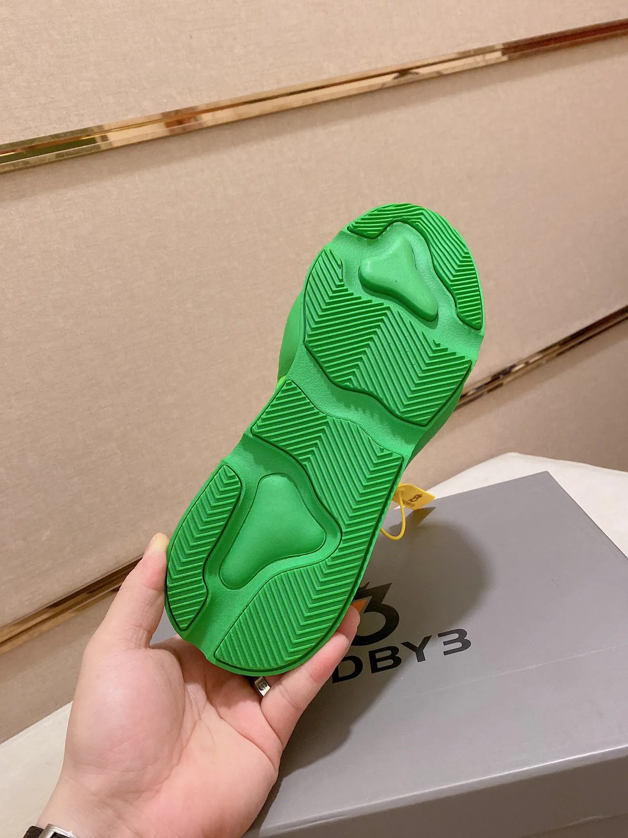 Y-3 Green Yellow Sculpted Sole Neon And Color Blocking Chunky Sneakers