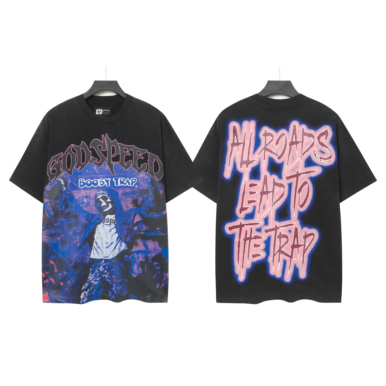 Godspeed Booby Trap All Roads Lead To The Trap Oversized Graphic T-Shirt