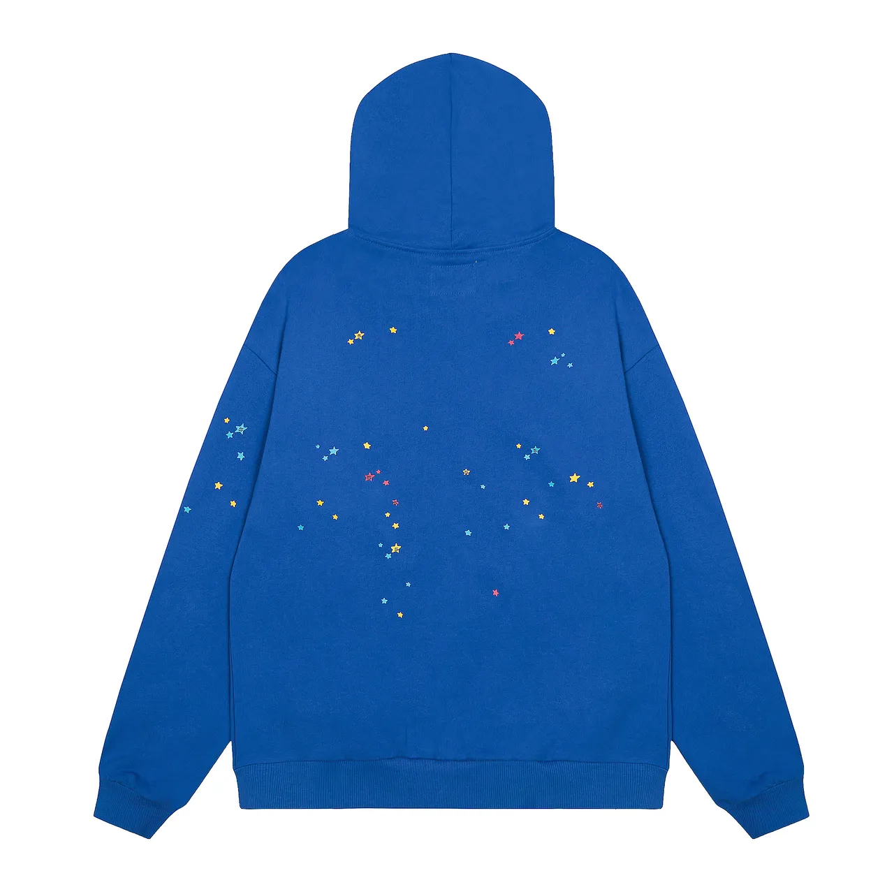 Sp5der Spider! Here's The Slime Blue Multicolor Oversized Fit Graphic-Print Tracksuit