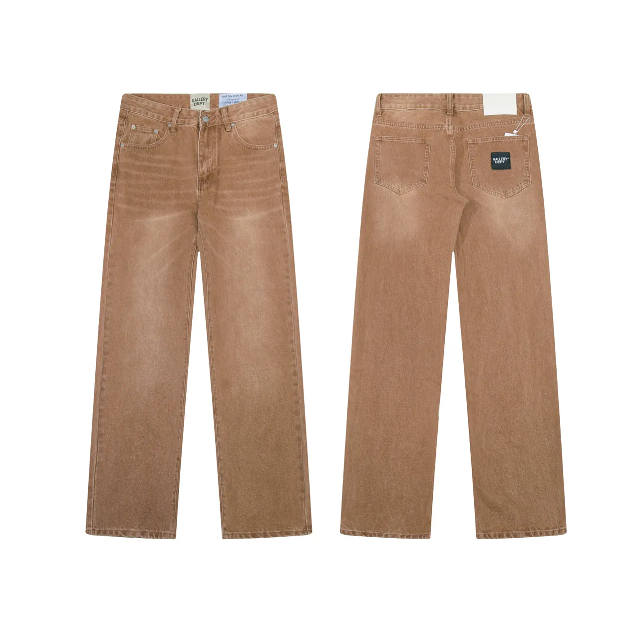 Gallery Dept Washed Tan Straight-Leg Jeans