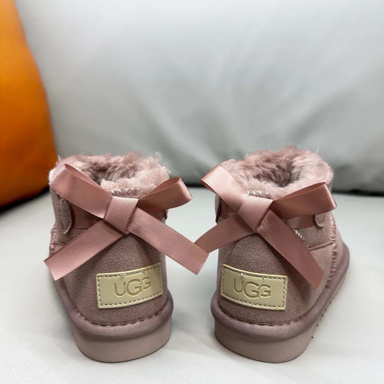 UGG Classic Mini Tan Suede Shearling-Lined Snow Boots