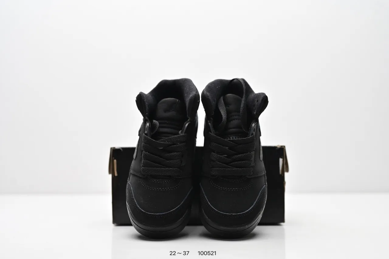 Air Jordan 5 Black Red '75' Kids Basketball Shoes