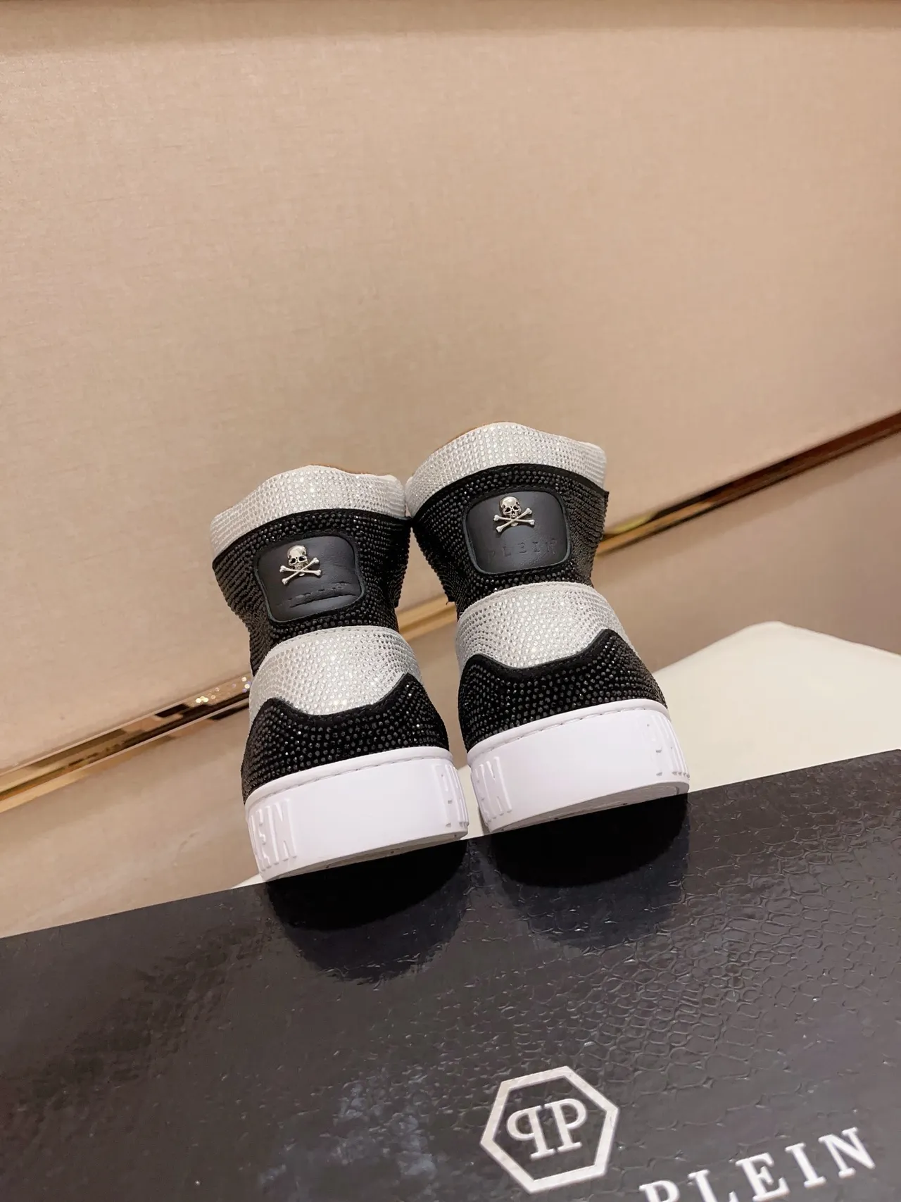 Philipp Plein Crystal Skull High-Top Lifestyle Sneakers