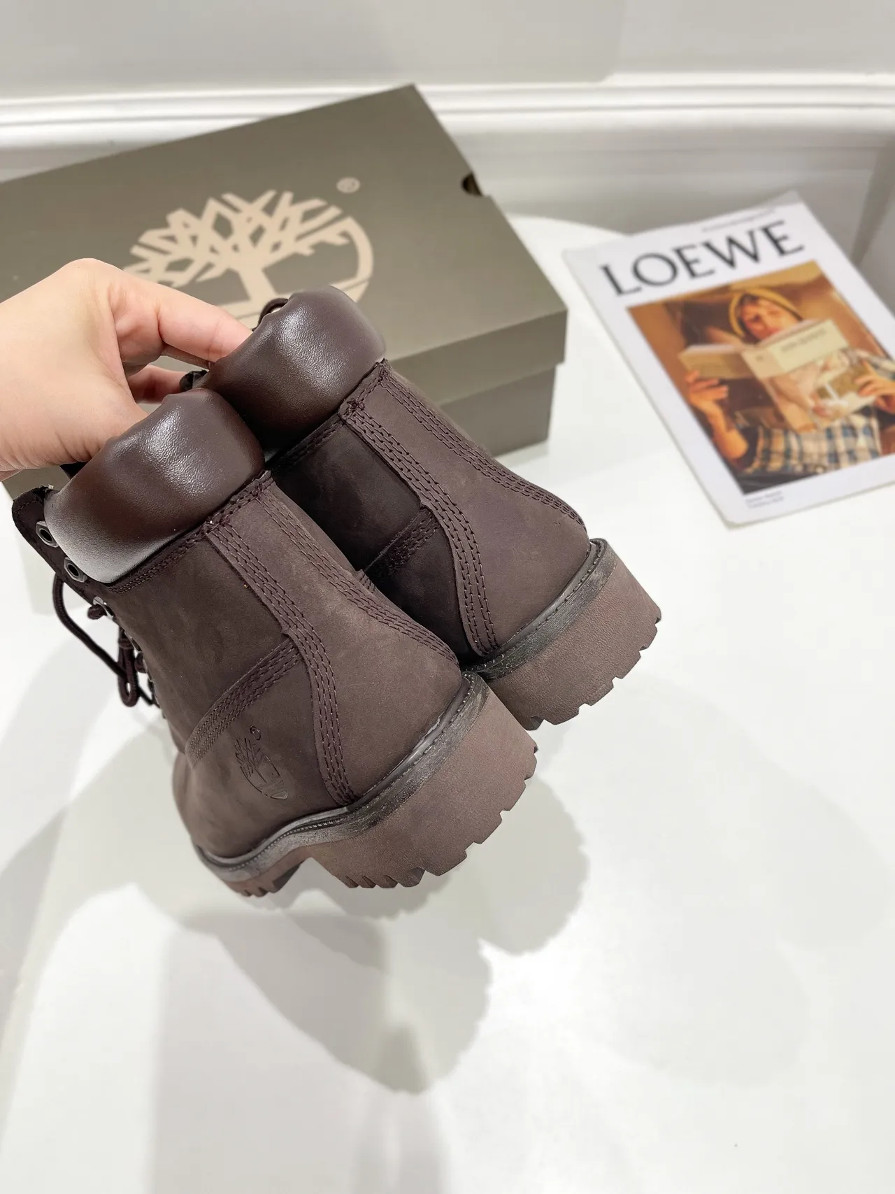 Timberland Classic Waterproof Series Brown Suede Work Boots