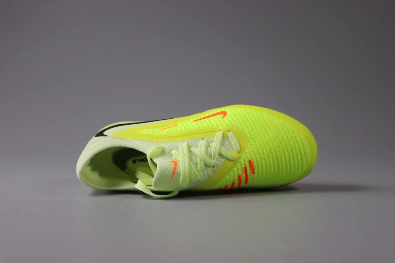 Nike Pink Green Low-Cut Synthetic Overlay Cage Artificial-Grass Soccer Shoes