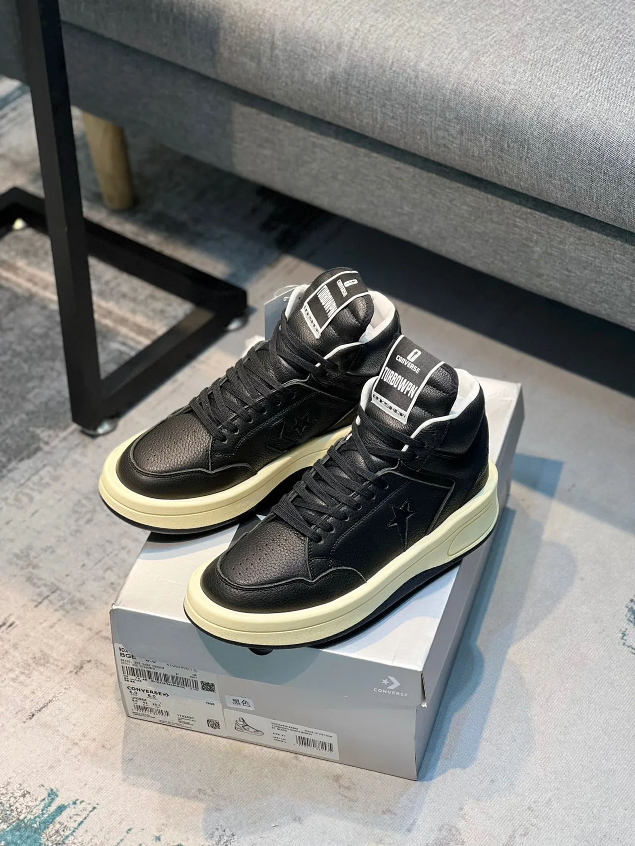 Converse Weapon High-Top Black and Cream Lifestyle Sneakers