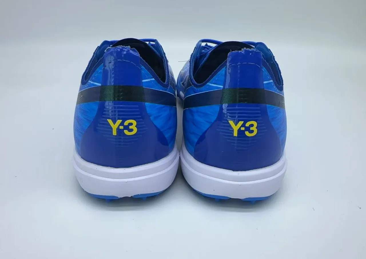 Blue Dragon-Print Turf Soccer Shoes