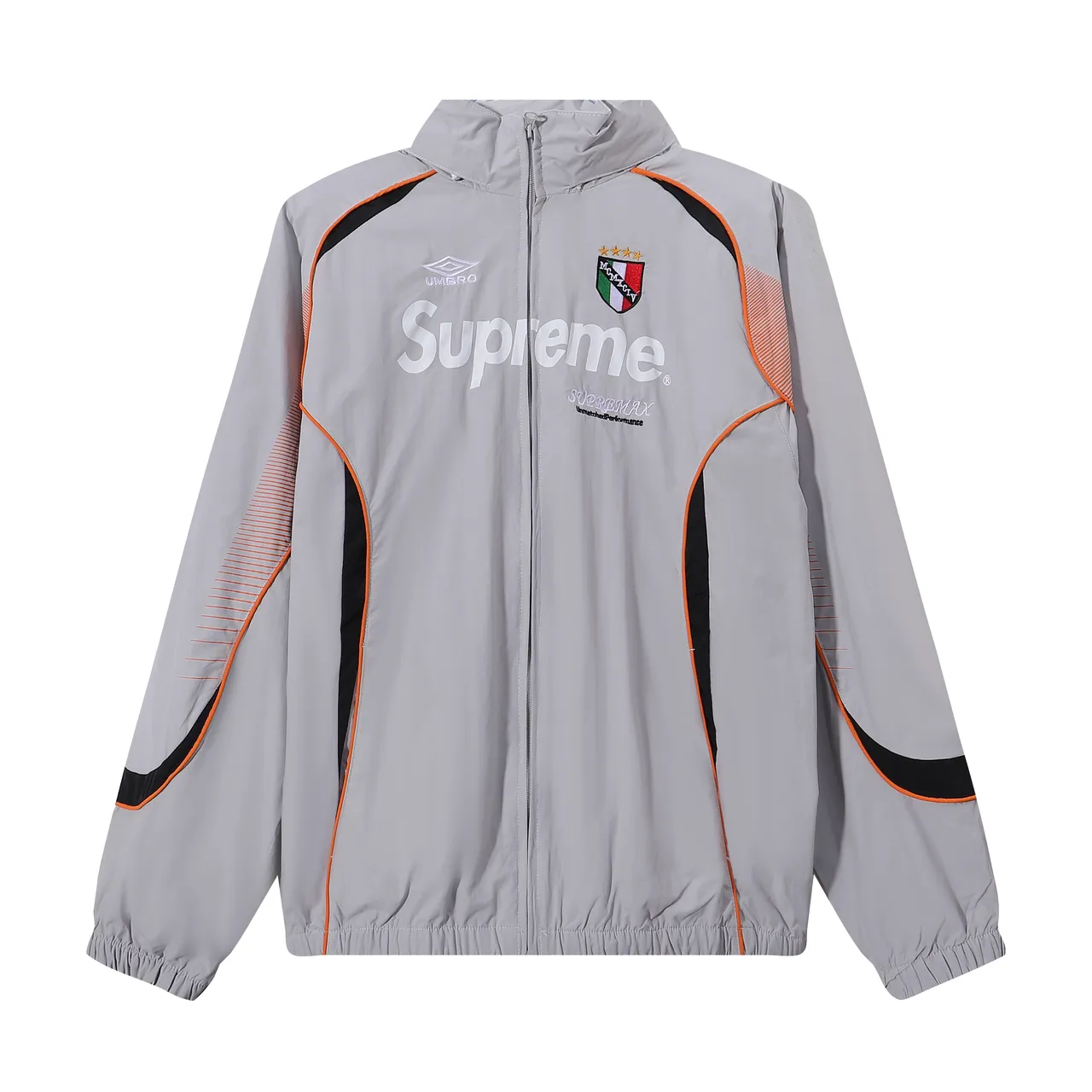 Supreme Black White Full-Zip Contrast-Panel Windbreaker