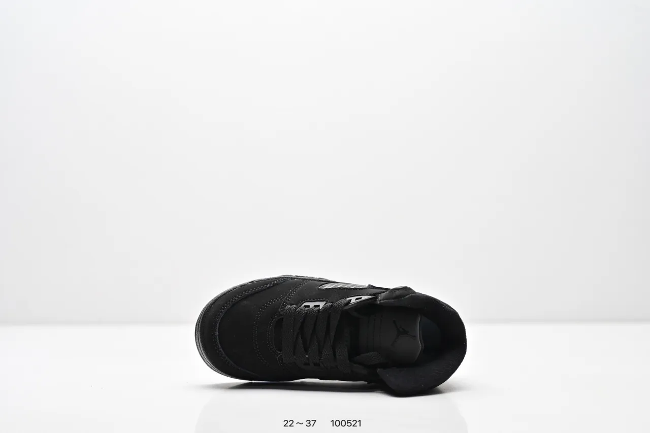 Air Jordan 5 Black Red '75' Kids Basketball Shoes