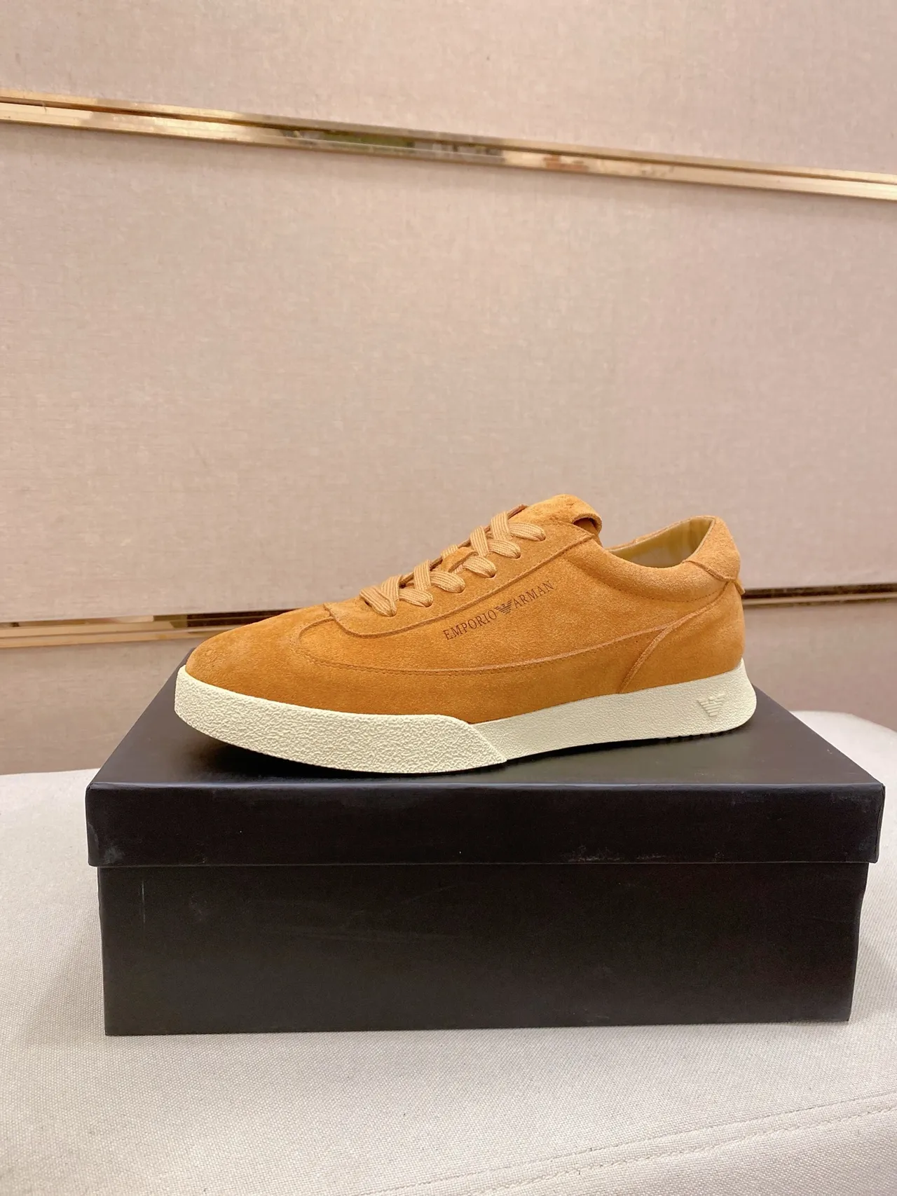 Emporio Armani Suede Low-Top Lifestyle Sneaker