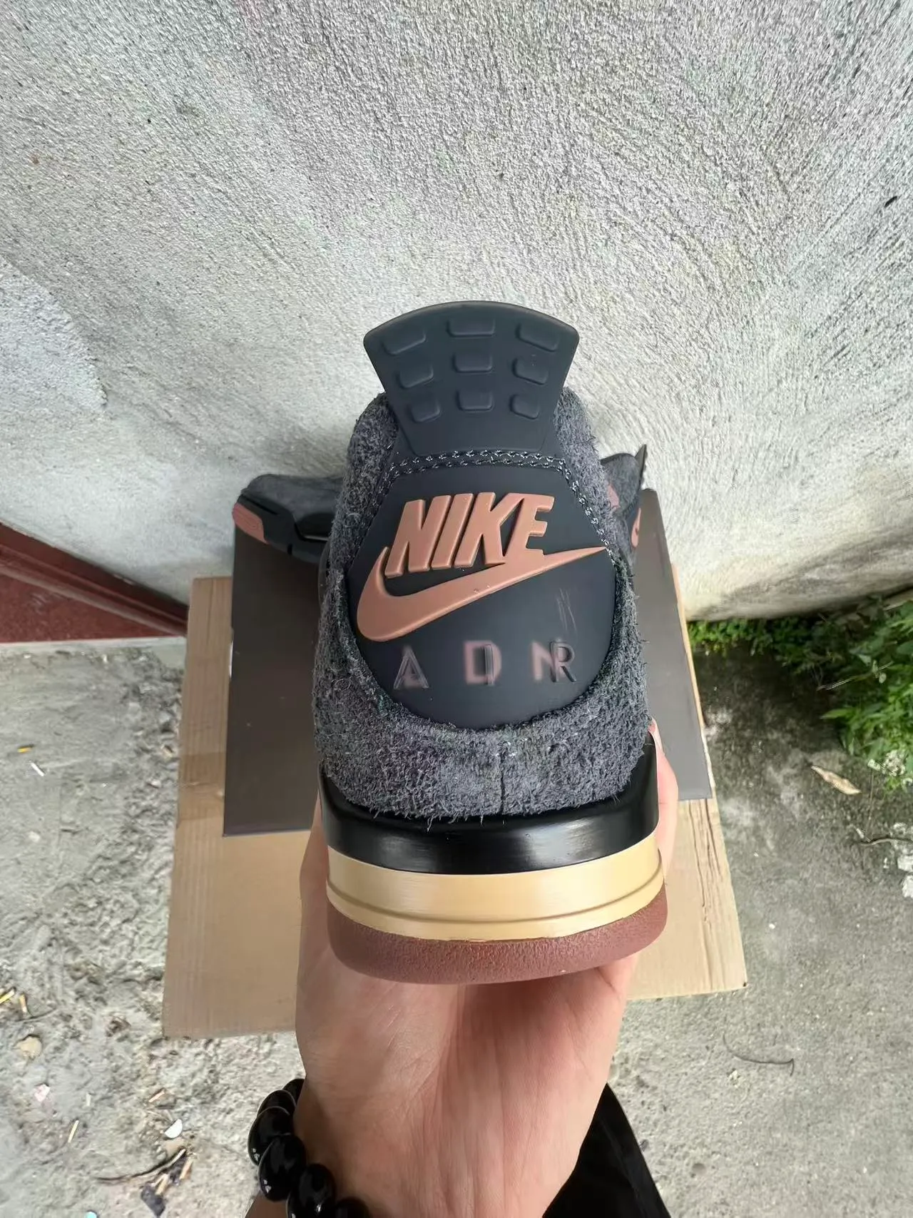 Nike Air Jordan 4 Gray Black Beige Basketball Shoes