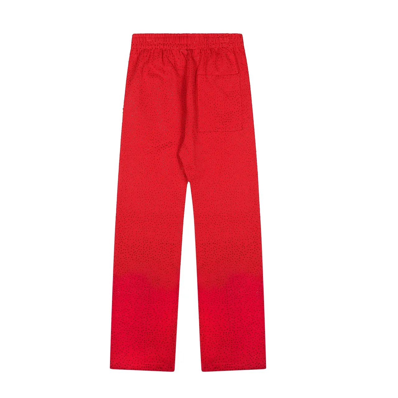 Sp5der Red Perforated Fabric Texture Arched Embroidered Logo Tracksuit