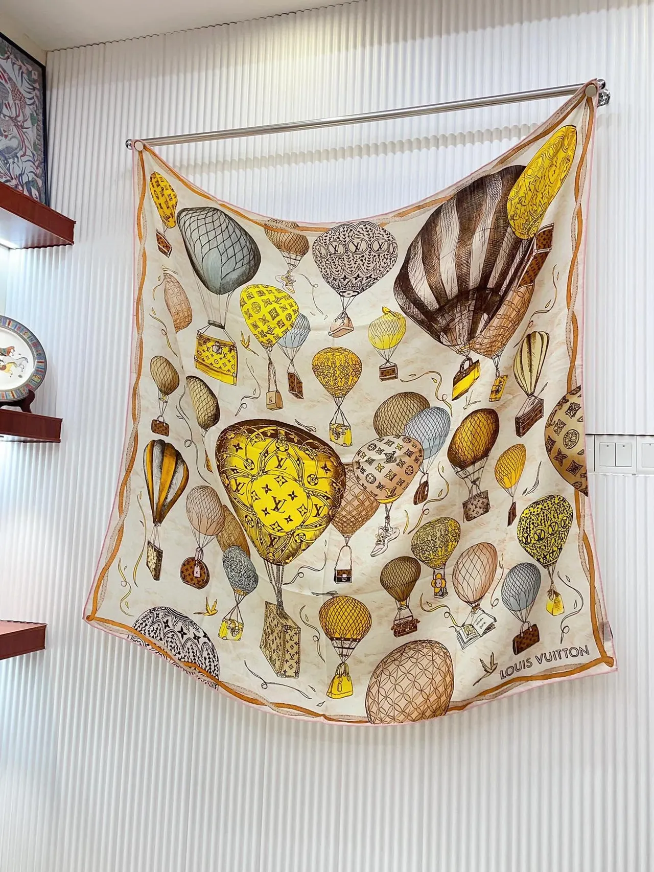 Louis Vuitton Illustrated Print Silk Scarf