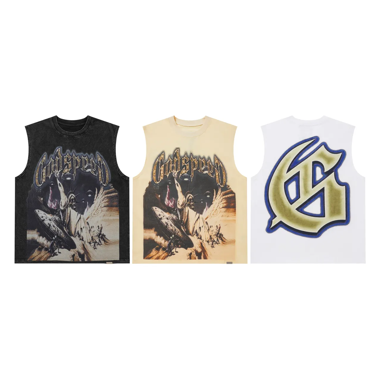 Graphic Print Sleeveless Vest Top
