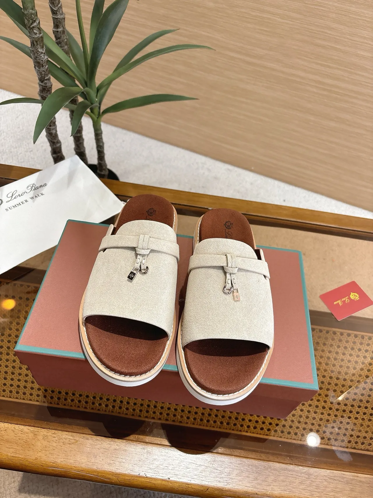 Loro Piana Summer Walk Knotted Strap Slippers