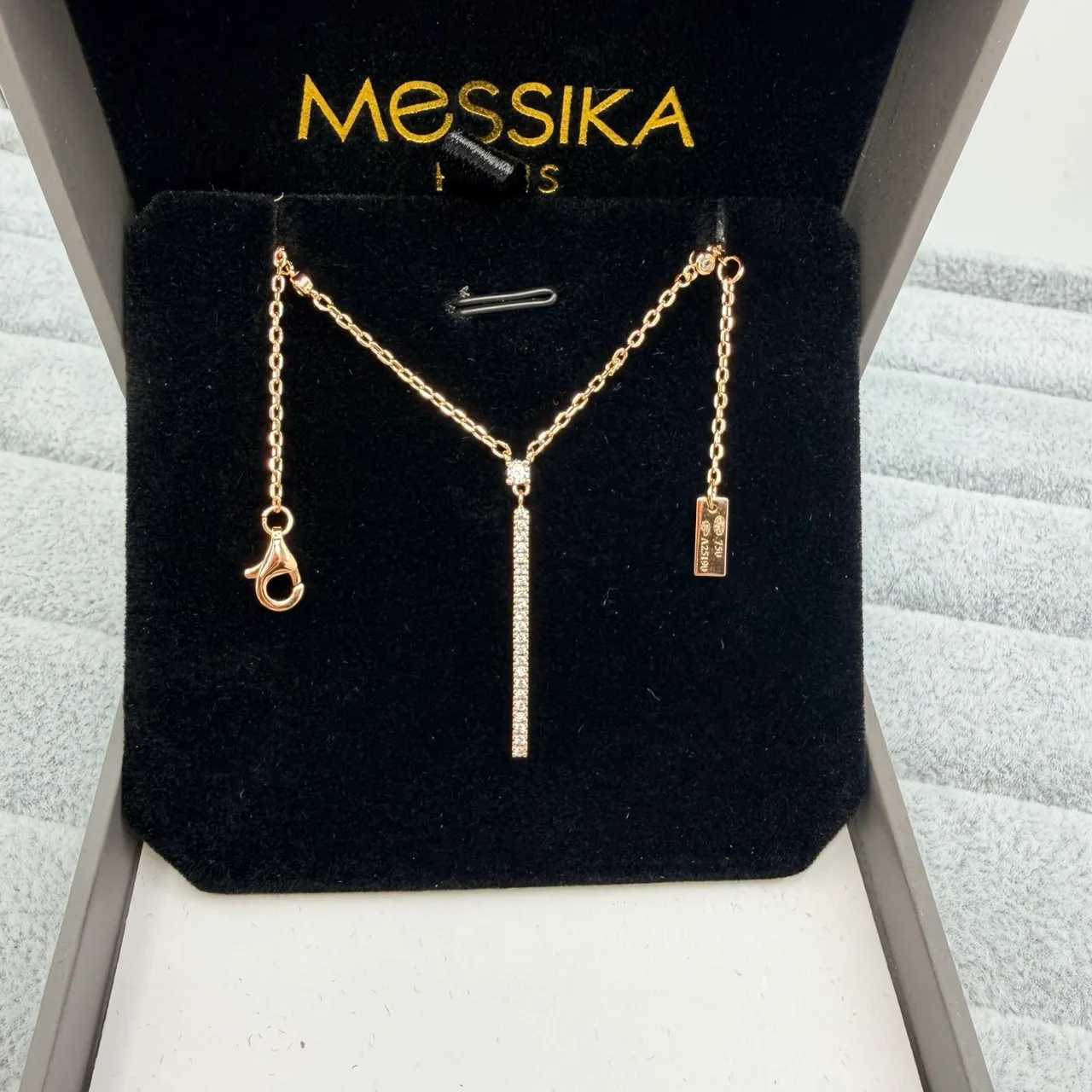 Messika Multi-Chain Pavé Diamond Bar Pendant Necklaces