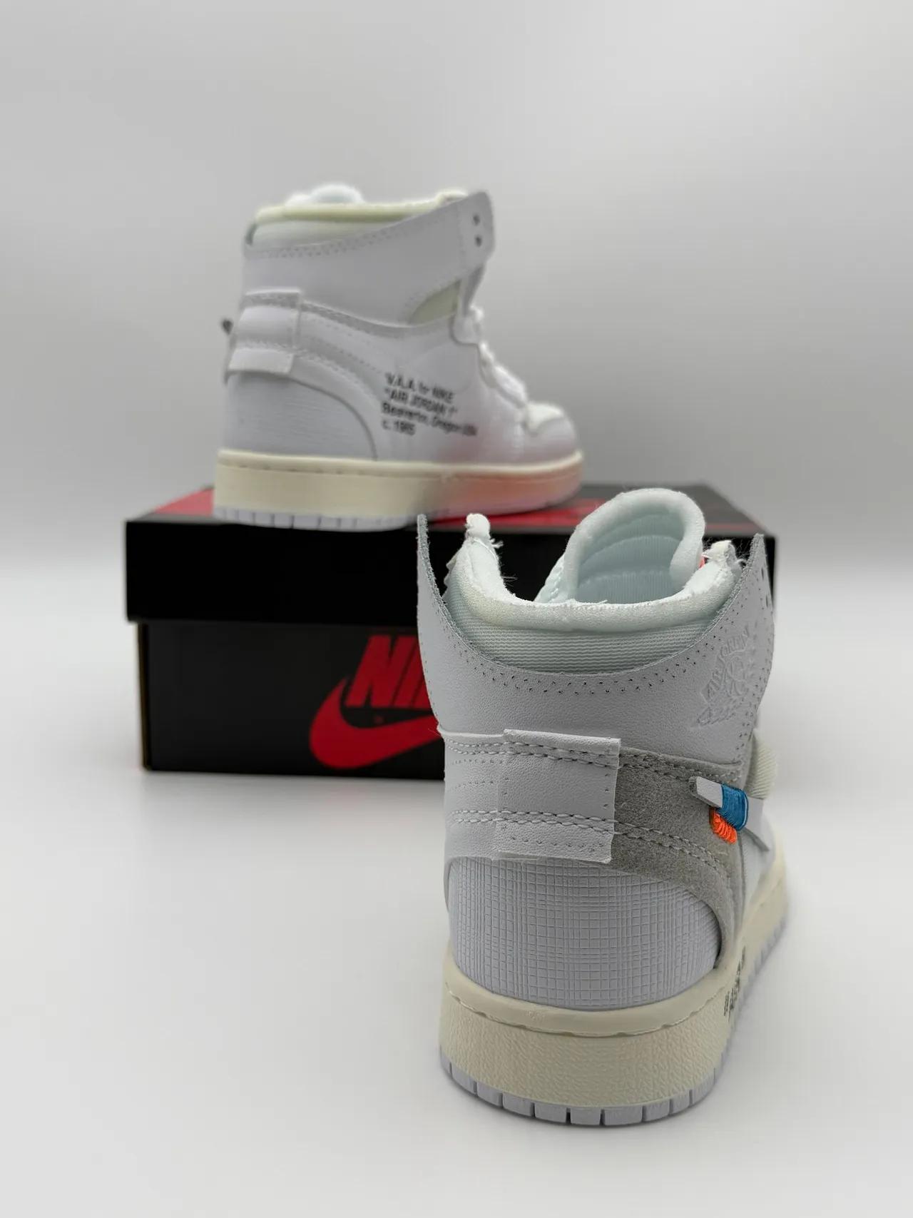 Air Jordan 1 Red White High-Top Perforated Toe Basketball Shoes