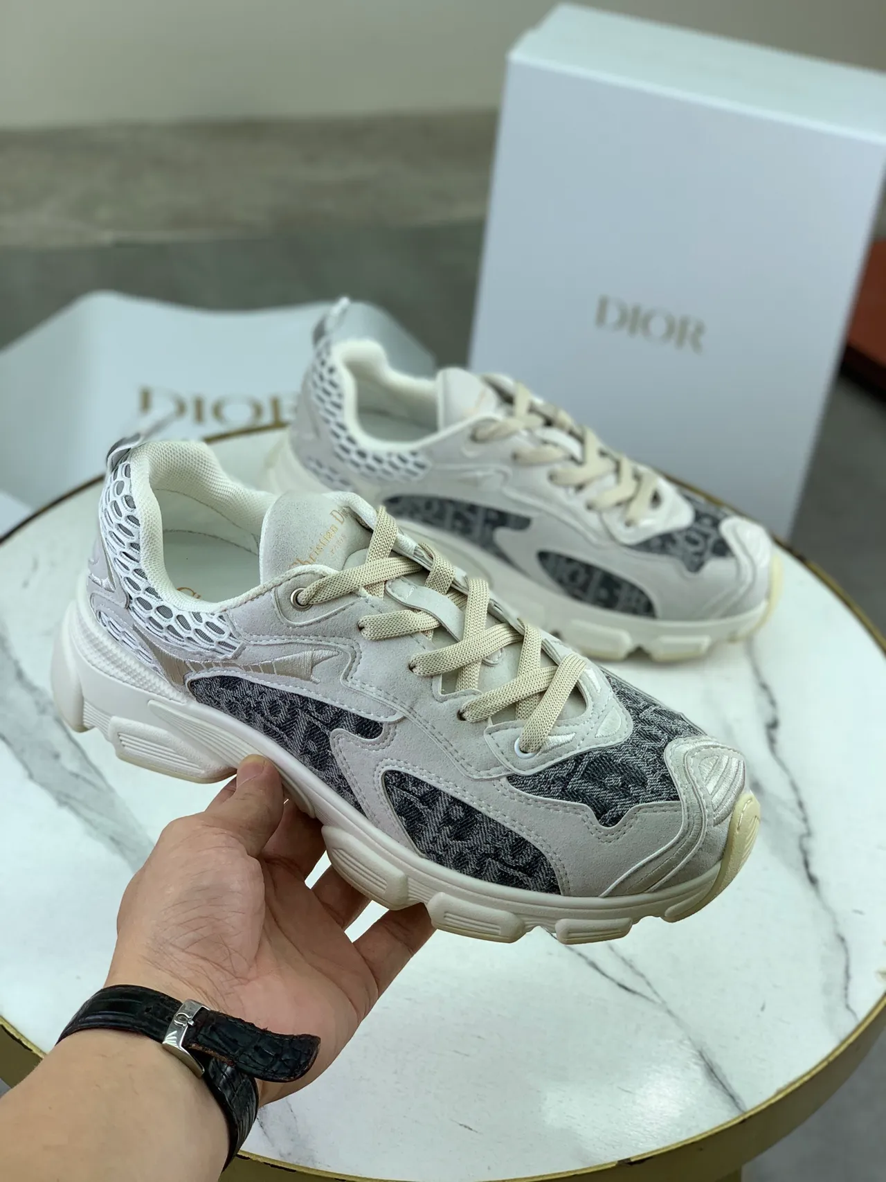 Dior B23 Monogram Chunky Sneakers