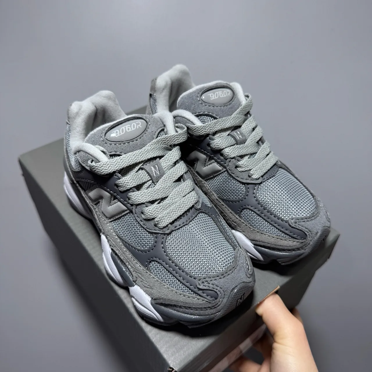 New Balance 9060 Black Glossy Chunky Sneakers