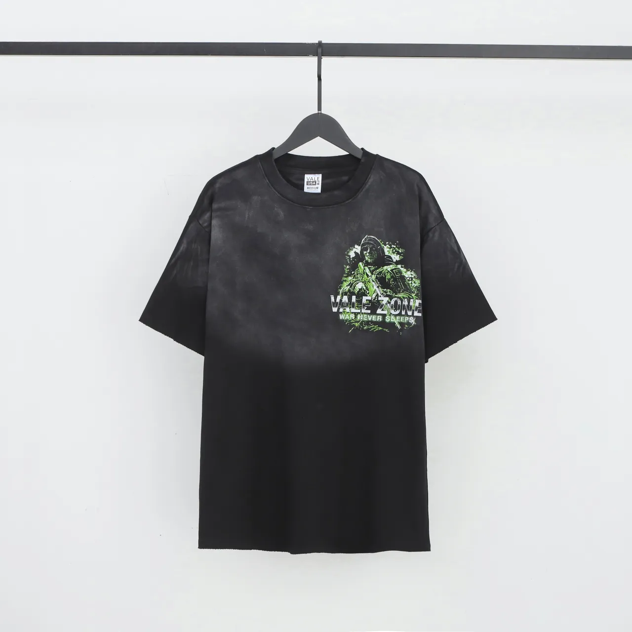 Vale Forever Vale Zone War Never Sleeps Gradient Black Graphic T-Shirt