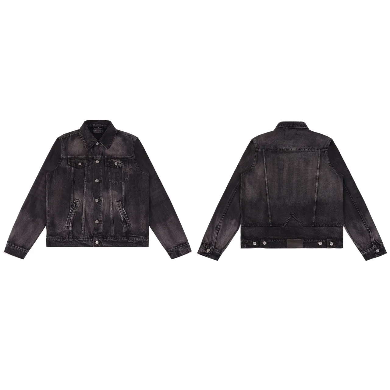 Godspeed Embroidered Logo Distressed Denim Jacket