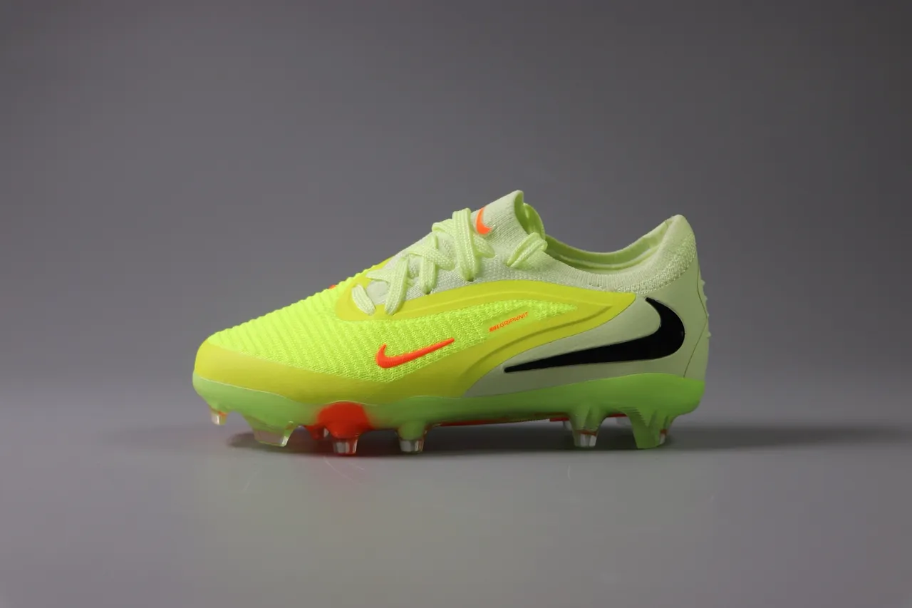 Nike Pink Green Low-Cut Synthetic Overlay Cage Artificial-Grass Soccer Shoes