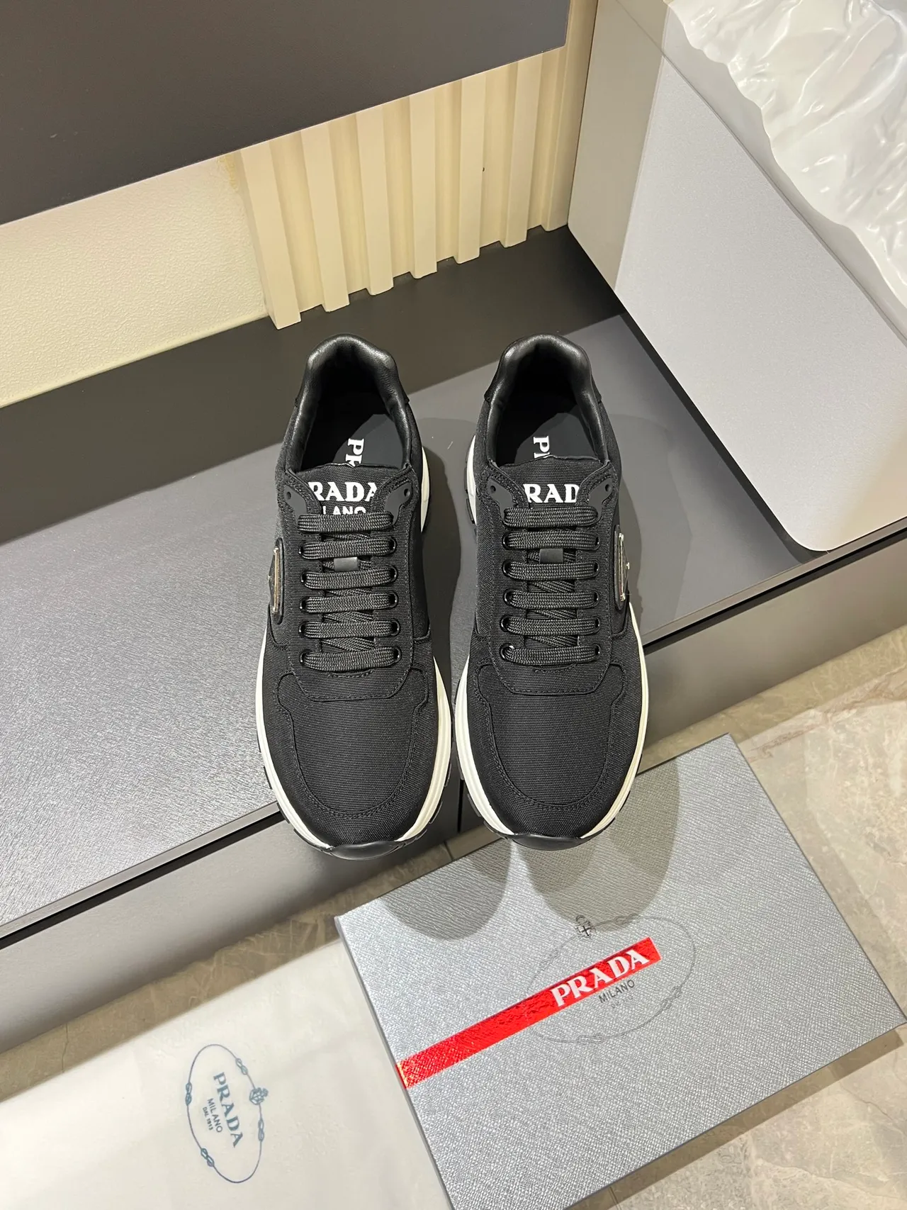 Prada Cloudbust Black Textile Lifestyle Sneakers