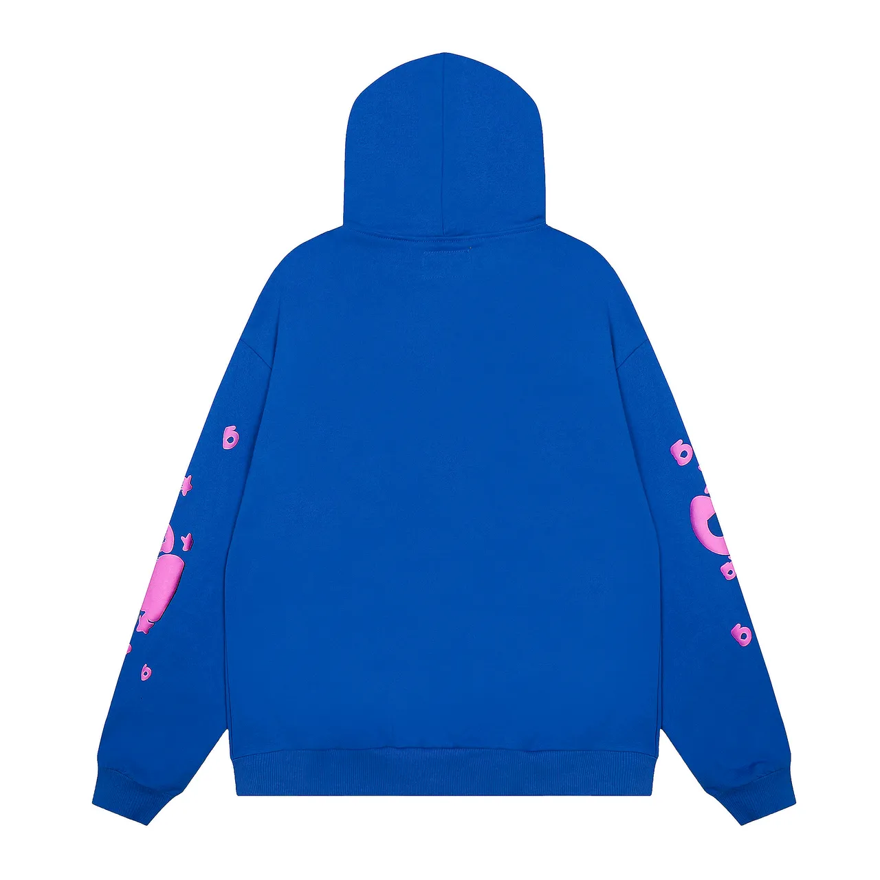 Blue Pink Oversized Hoodie Graphic-Print Joggers Tracksuit