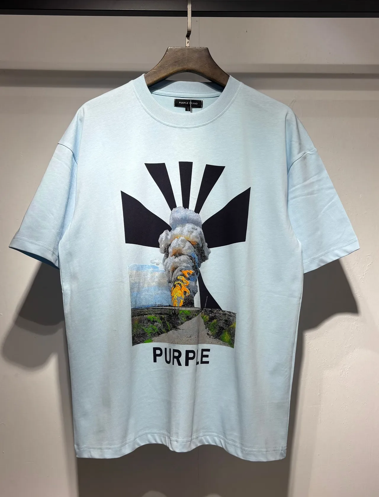 Purple Brand Graphic Print Oversized T-Shirt