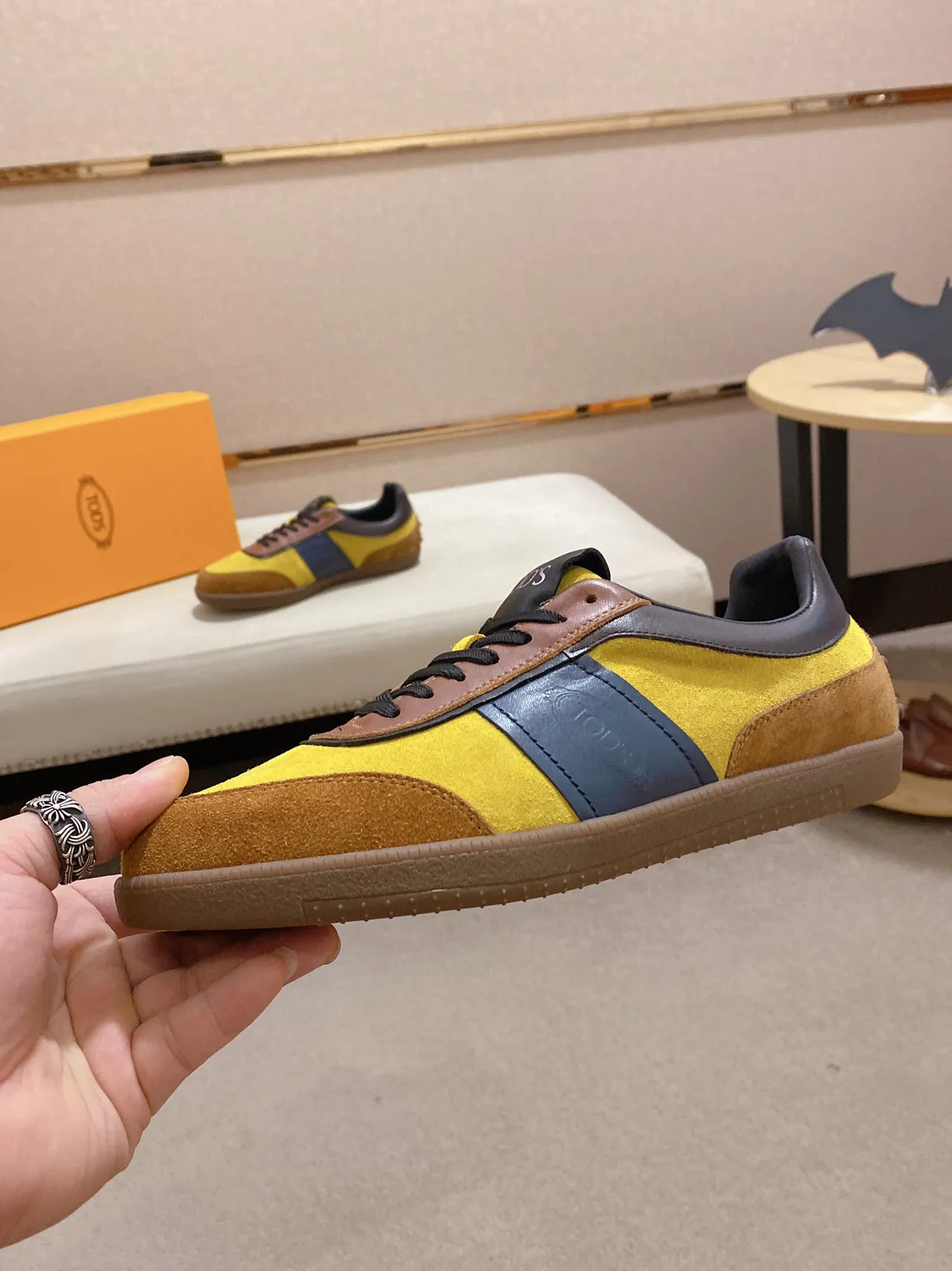 Tod's Color-Blocked Suede and Leather Lifestyle Sneaker
