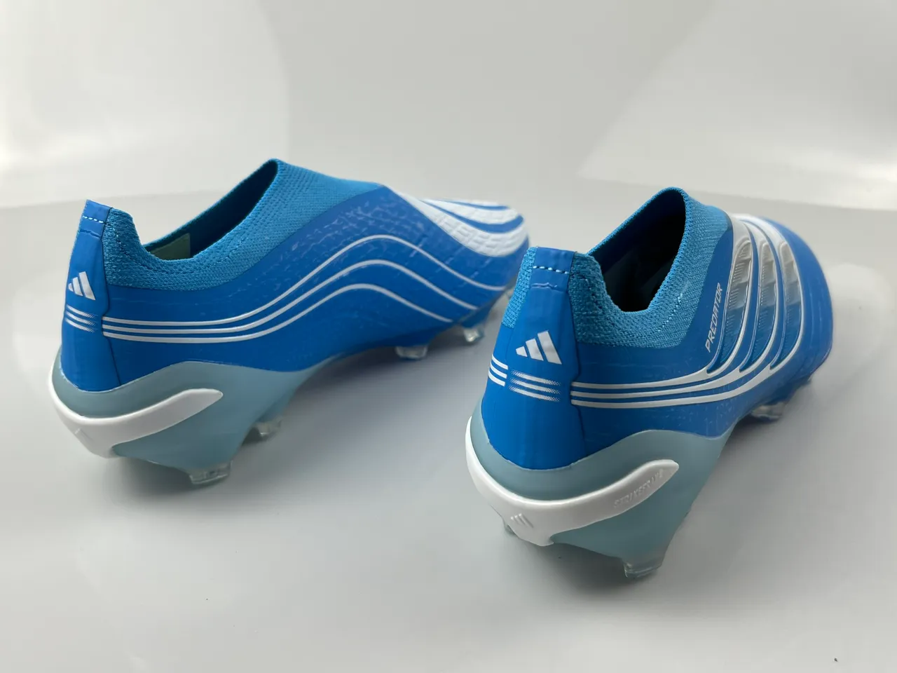 Adidas Predator Nanostrike+ Blue White Silver Firm-Ground Soccer Shoes