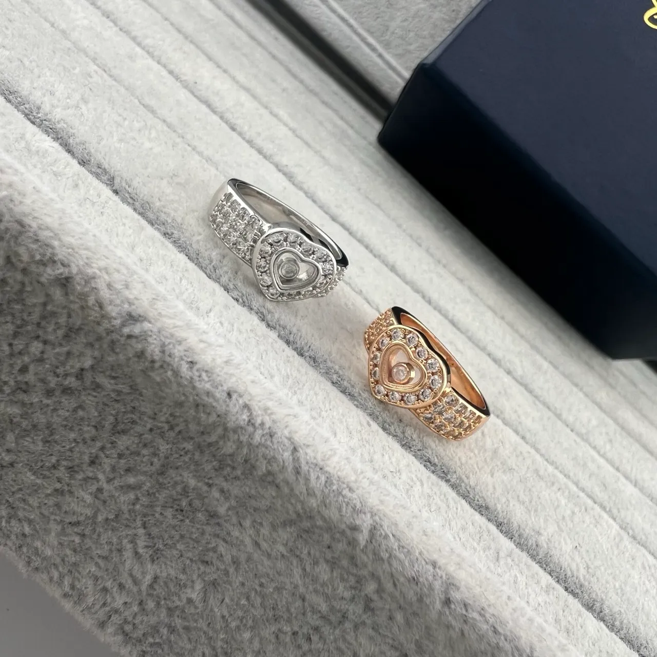 Chopard Happy Hearts Heart-Shaped Pavé Diamond Ring