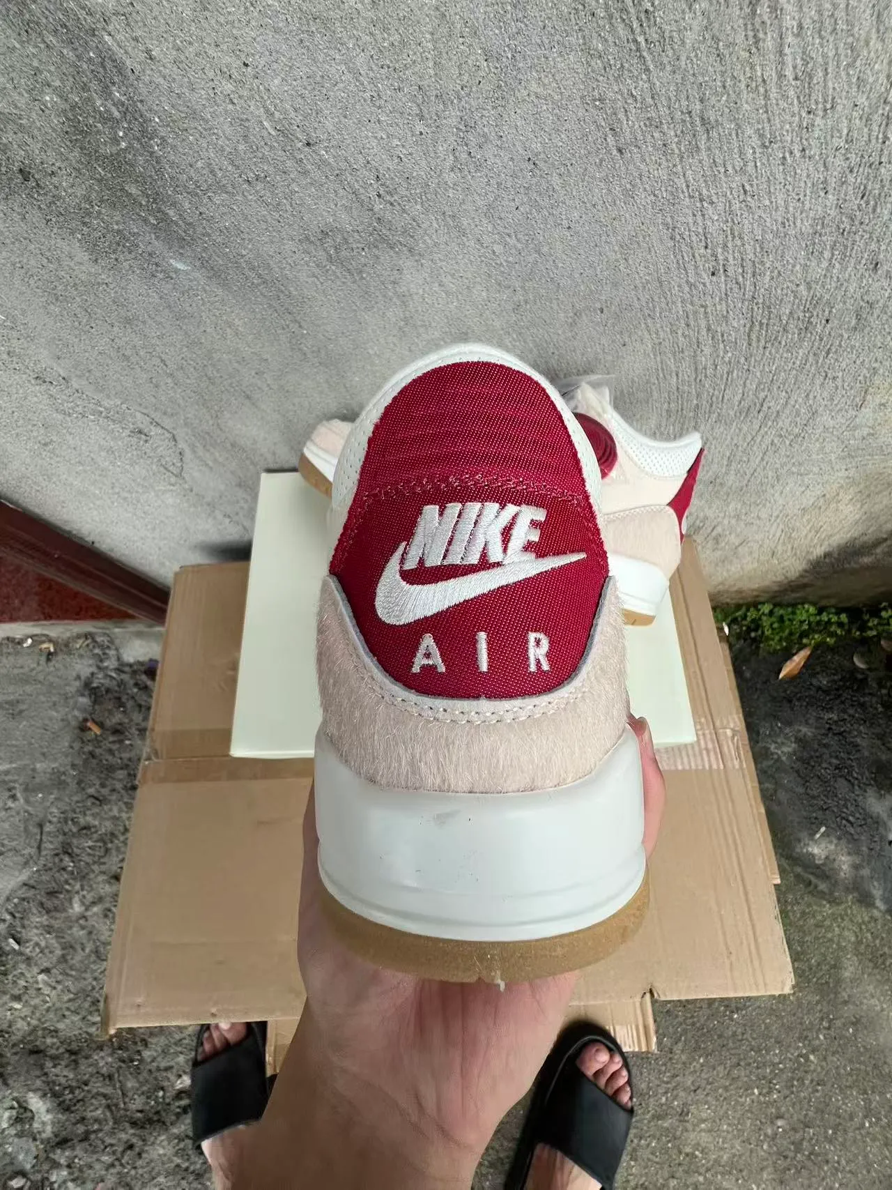 Levi's Beige Red High-Top Textile-Suede Hybrid Upper Sneakers