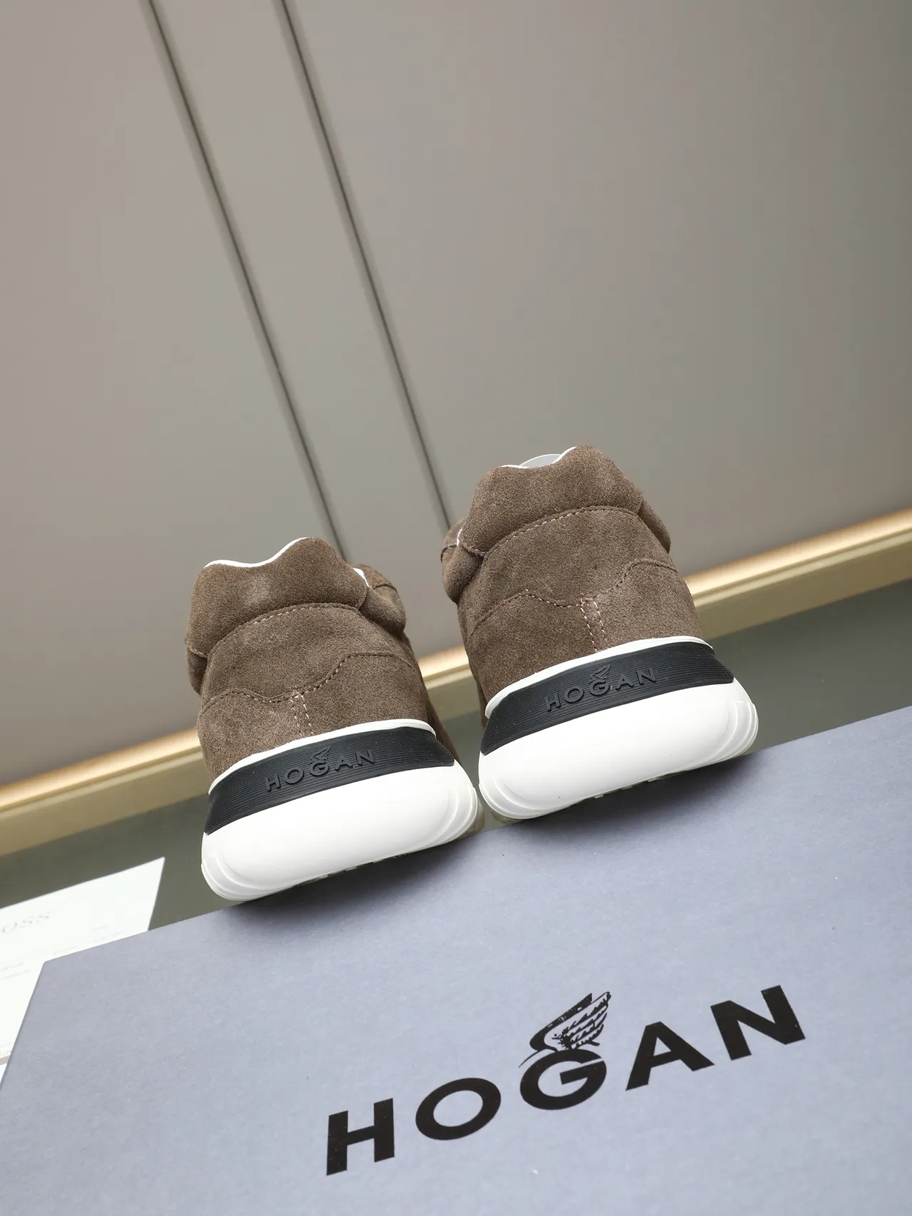 Hogan H-Series Brown Suede Lifestyle Sneakers
