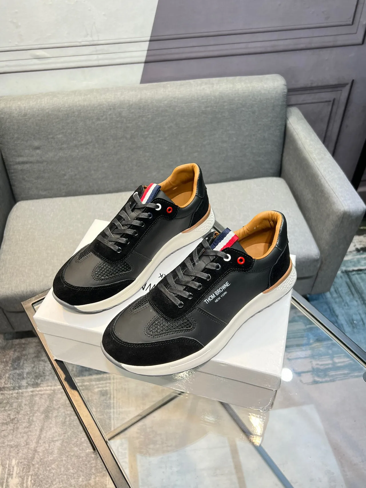 Thom Browne Black and White Lifestyle Sneaker