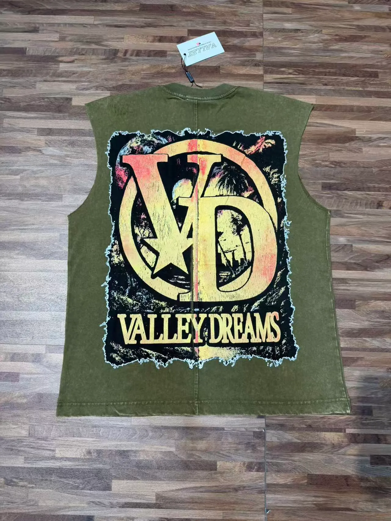 Valley Dreams Graphic-Print Sleeveless Crew-Neck Vest Top