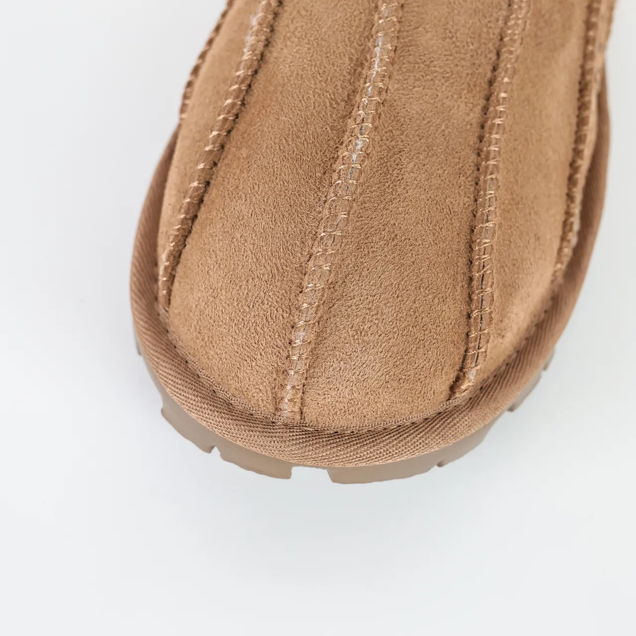 UGG Tasman Tan Suede Shearling-Lined Slippers
