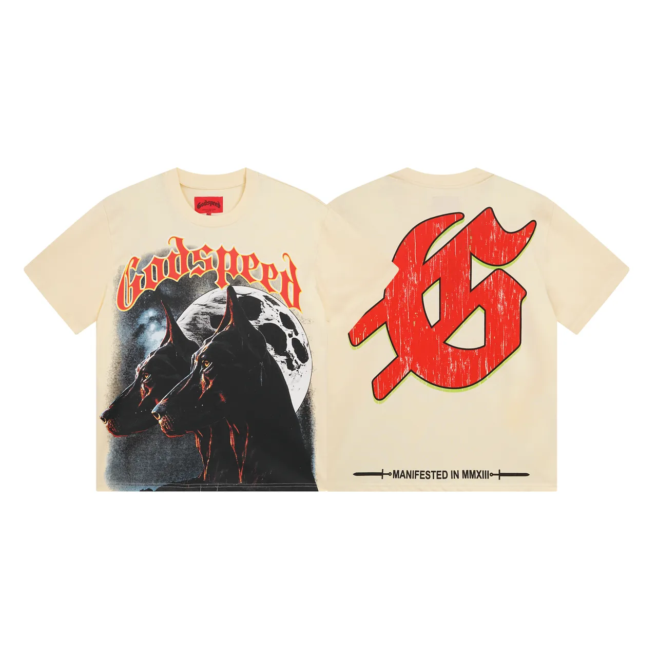 Godspeed Graphic-Print Double-Sided Vintage-Inspired T-Shirt